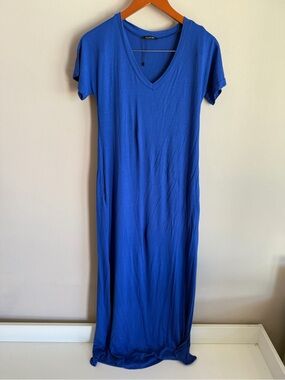 Blue V-Neck Maxi Dress Husk ARY nwt XS